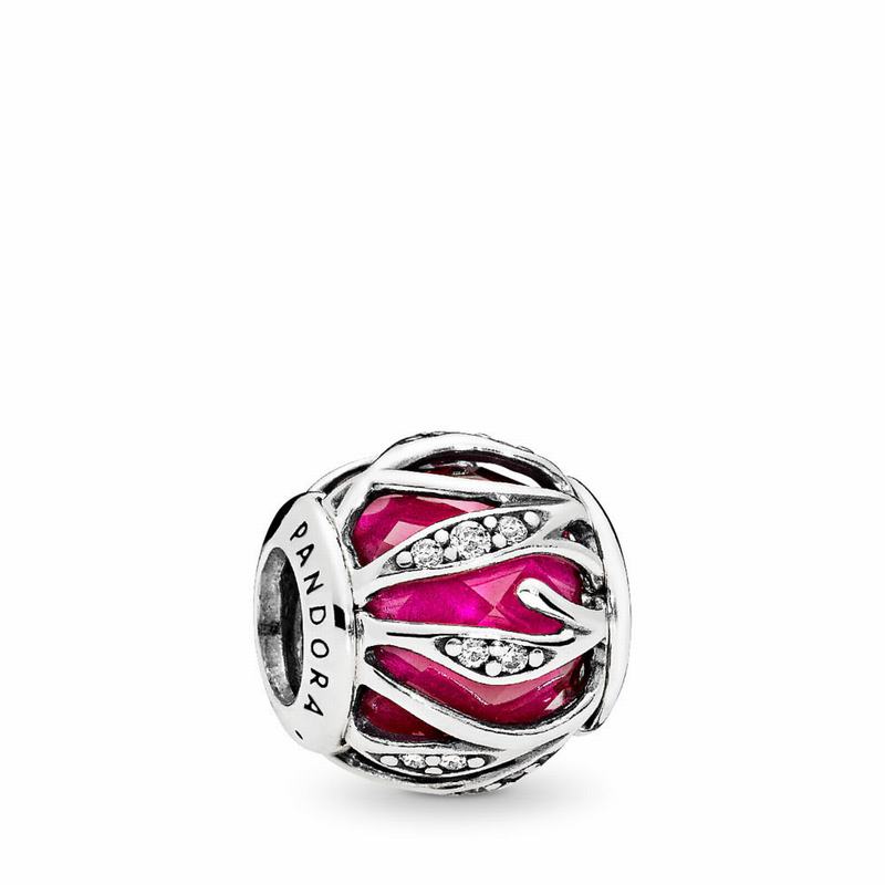 Pandora Nature's Radiance Charm - Sterling Silver/Red/Mixed Stones/Cubic Zirconia - Canada | VZ4972G